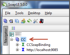 Double-click CC SOAP-UI Project